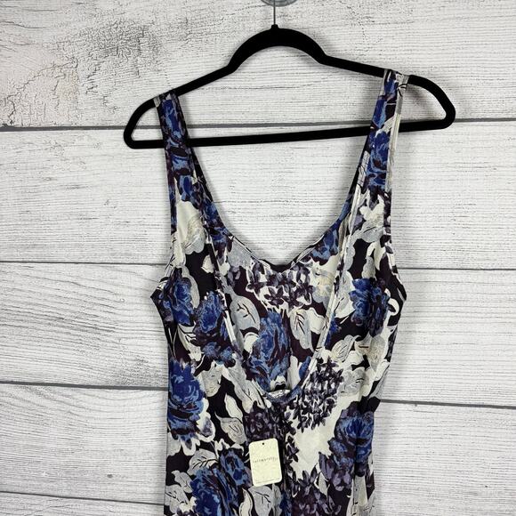 Free People Intimately Worth the Wait Dark Night Floral Maxi Dress Size Large - Picture 7 of 11
